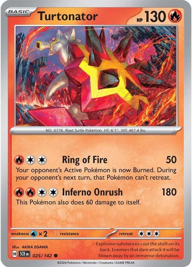 Image for Turtonator (025/142) (SV07: Stellar Crown) (SCR) - Pokemon
