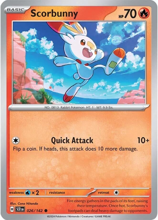 Image for Scorbunny (026/142) (SV07: Stellar Crown) (SCR) - Pokemon