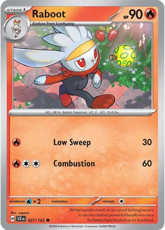 Image for Raboot (027/142) (SV07: Stellar Crown) (SCR) - Pokemon
