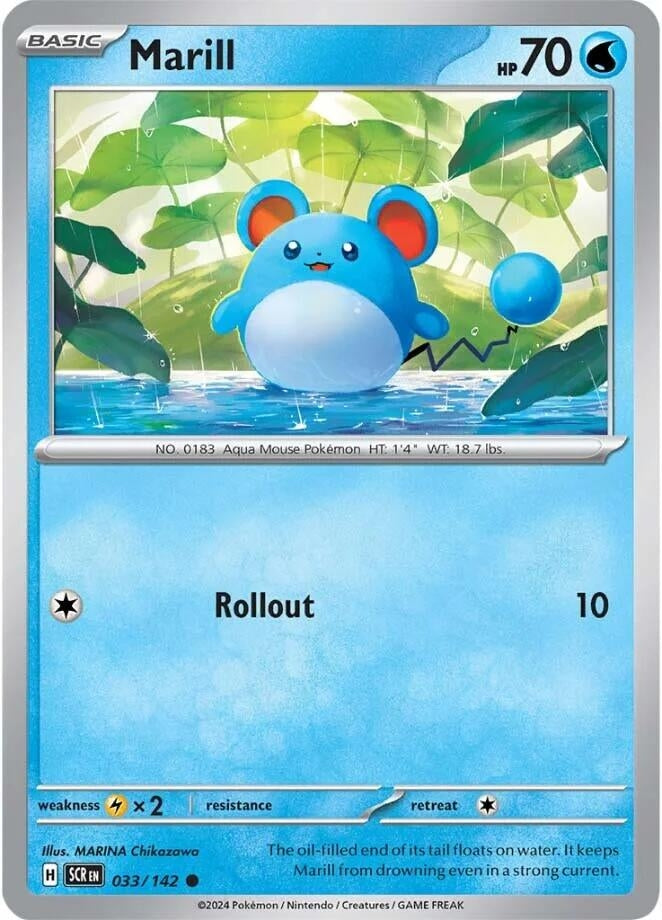 Image for Marill (033/142) (SV07: Stellar Crown) (SCR) - Pokemon