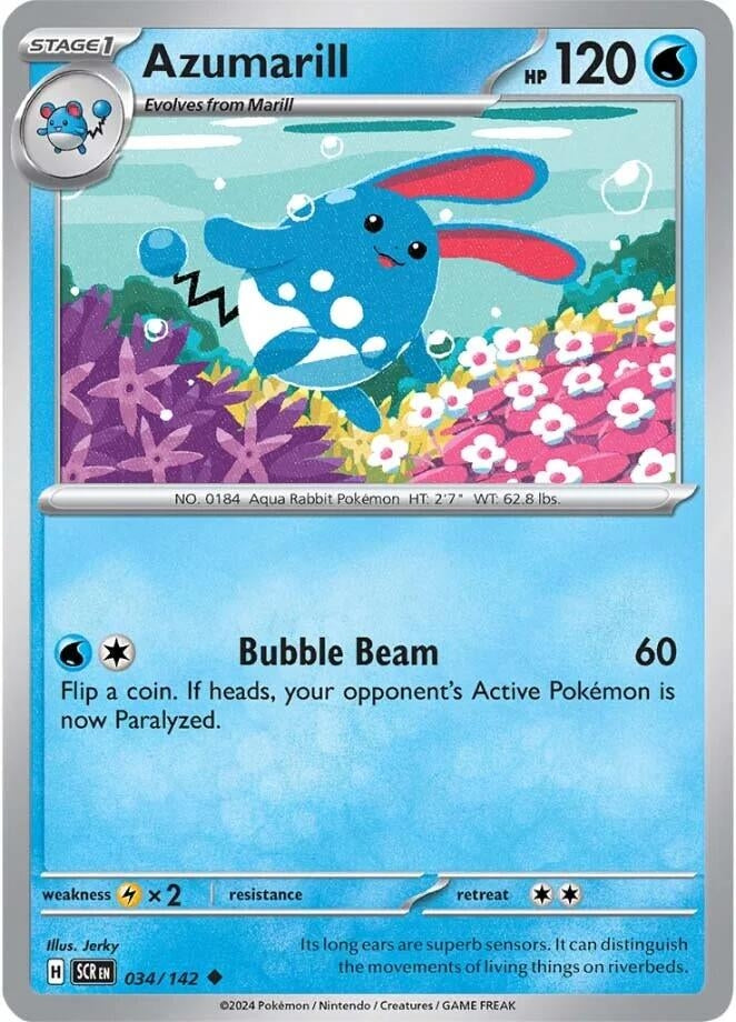 Image for Azumarill (034/142) (SV07: Stellar Crown) (SCR) - Pokemon