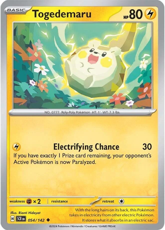Image for Togedemaru (054/142) (SV07: Stellar Crown) (SCR) - Pokemon
