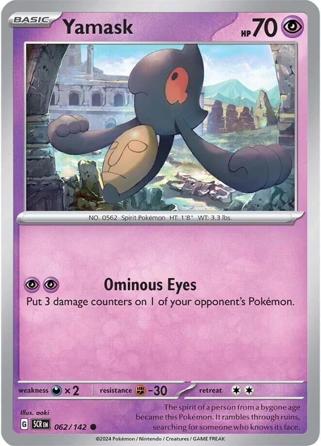 Image for Yamask (062/142) (SV07: Stellar Crown) (SCR) - Pokemon