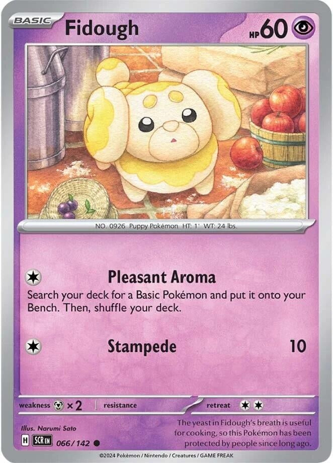 Image for Fidough (066/142) (SV07: Stellar Crown) (SCR) - Pokemon