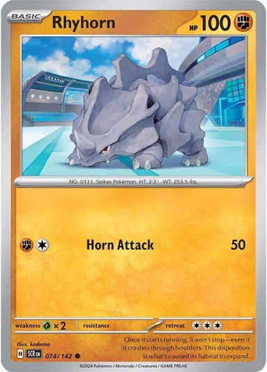 Image for Rhyhorn (074/142) (SV07: Stellar Crown) (SCR) - Pokemon