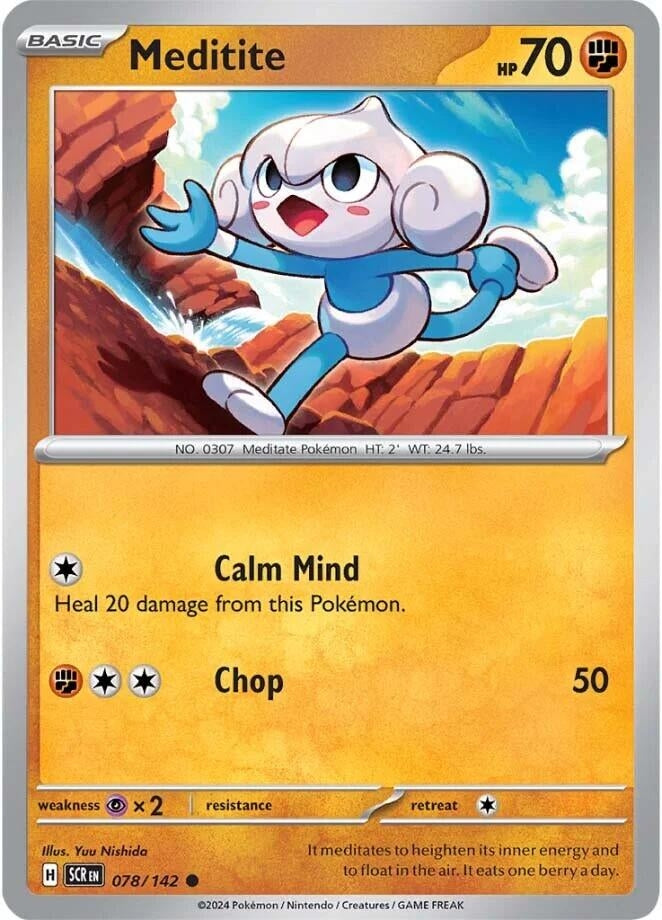Image for Meditite (078/142) (SV07: Stellar Crown) (SCR) - Pokemon