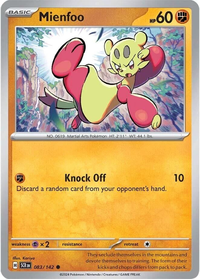 Image for Mienfoo (083/142) (SV07: Stellar Crown) (SCR) - Pokemon