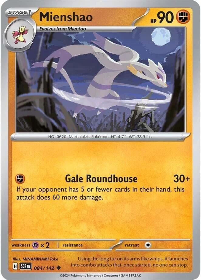 Image for Mienshao (084/142) (SV07: Stellar Crown) (SCR) - Pokemon