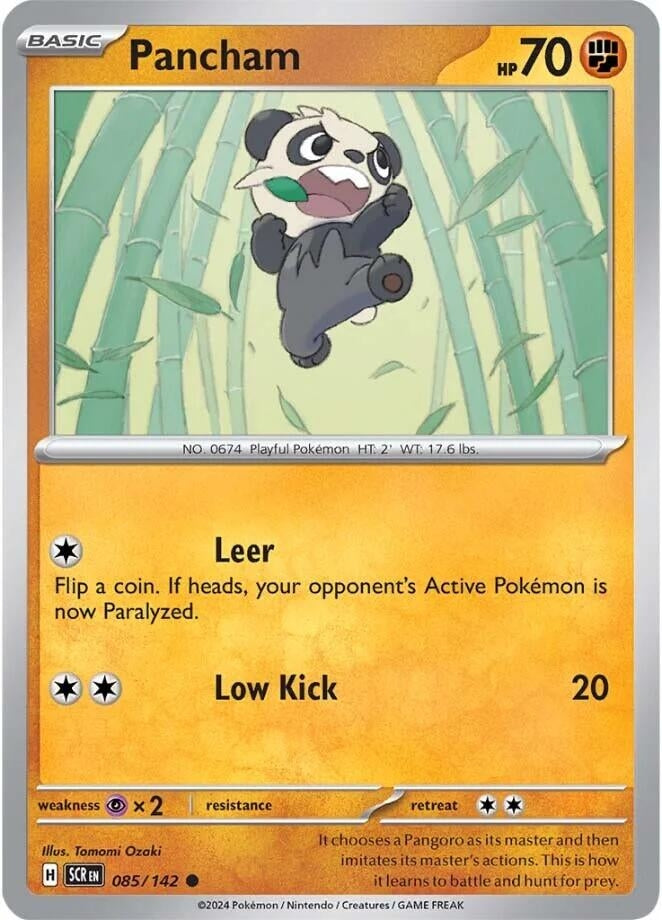 Image for Pancham (085/142) (SV07: Stellar Crown) (SCR) - Pokemon