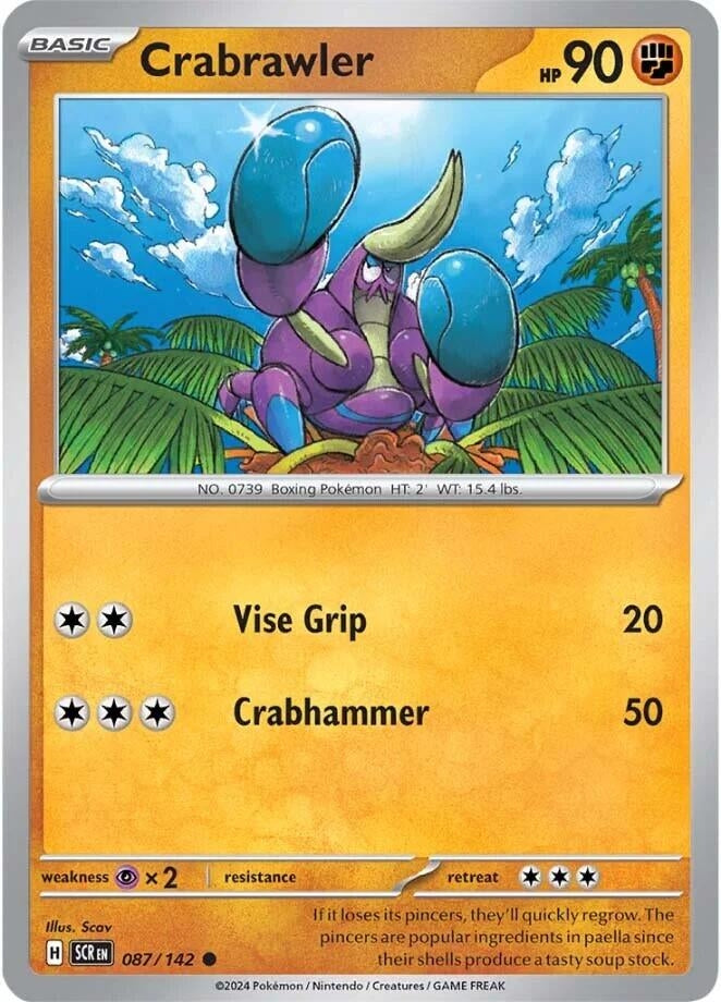 Image for Crabrawler (087/142) (SV07: Stellar Crown) (SCR) - Pokemon