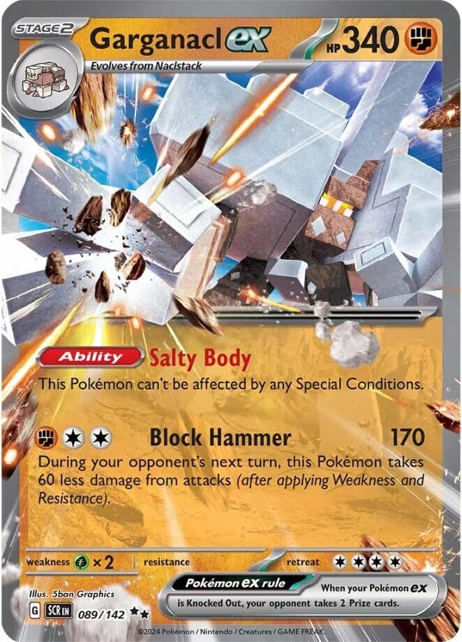 Image for Garganacl ex (089/142) (SV07: Stellar Crown) (SCR) - Pokemon