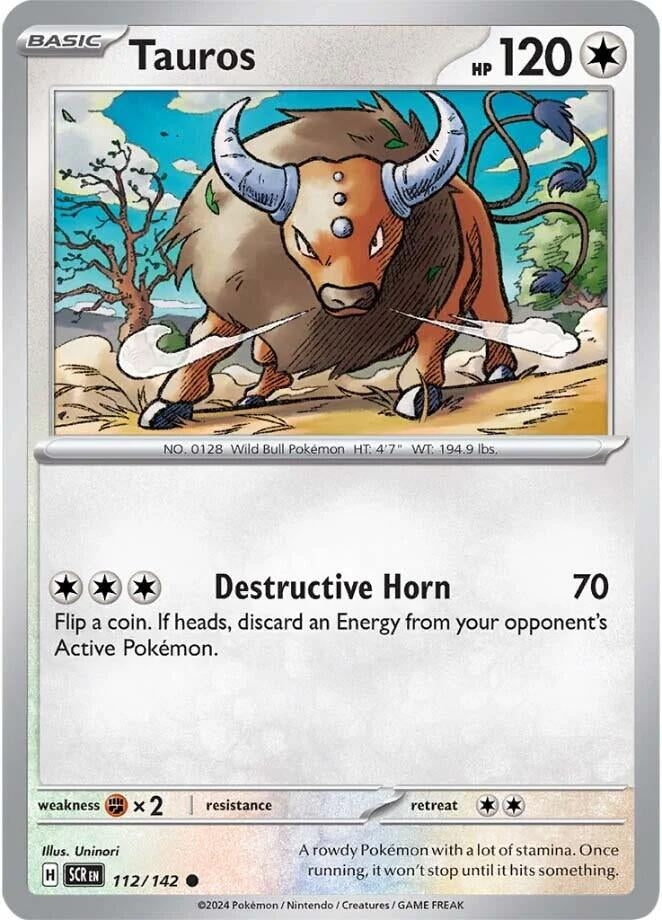 Image for Tauros (112/142) (SV07: Stellar Crown) (SCR) - Pokemon