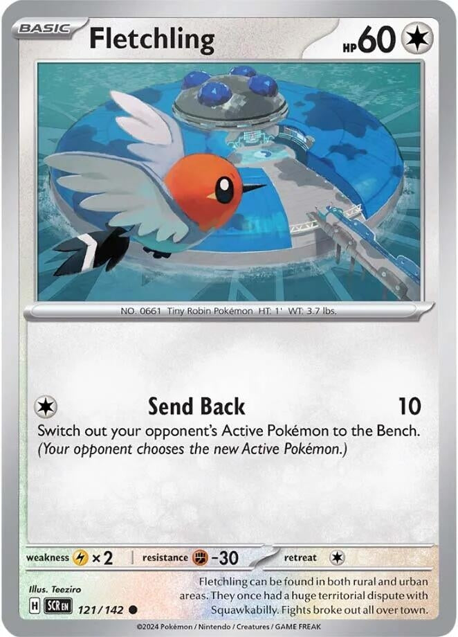 Image for Fletchling (121/142) (SV07: Stellar Crown) (SCR) - Pokemon
