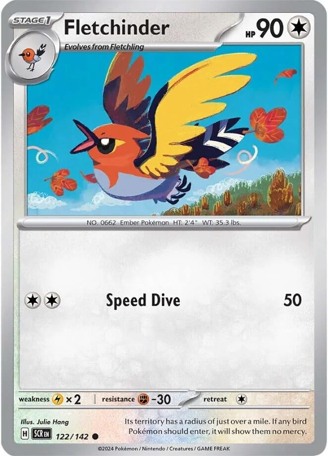 Image for Fletchinder (122/142) (SV07: Stellar Crown) (SCR) - Pokemon