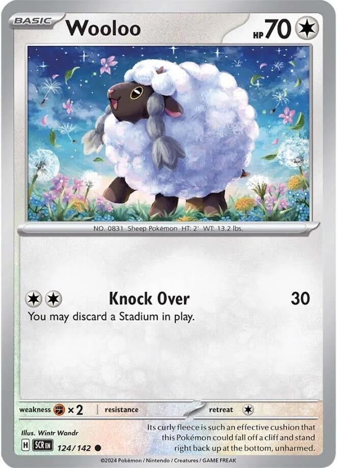 Image for Wooloo (124/142) (SV07: Stellar Crown) (SCR) - Pokemon