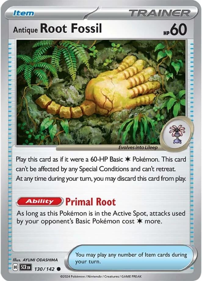 Image for Antique Root Fossil (130/142) (SV07: Stellar Crown) (SCR) - Pokemon