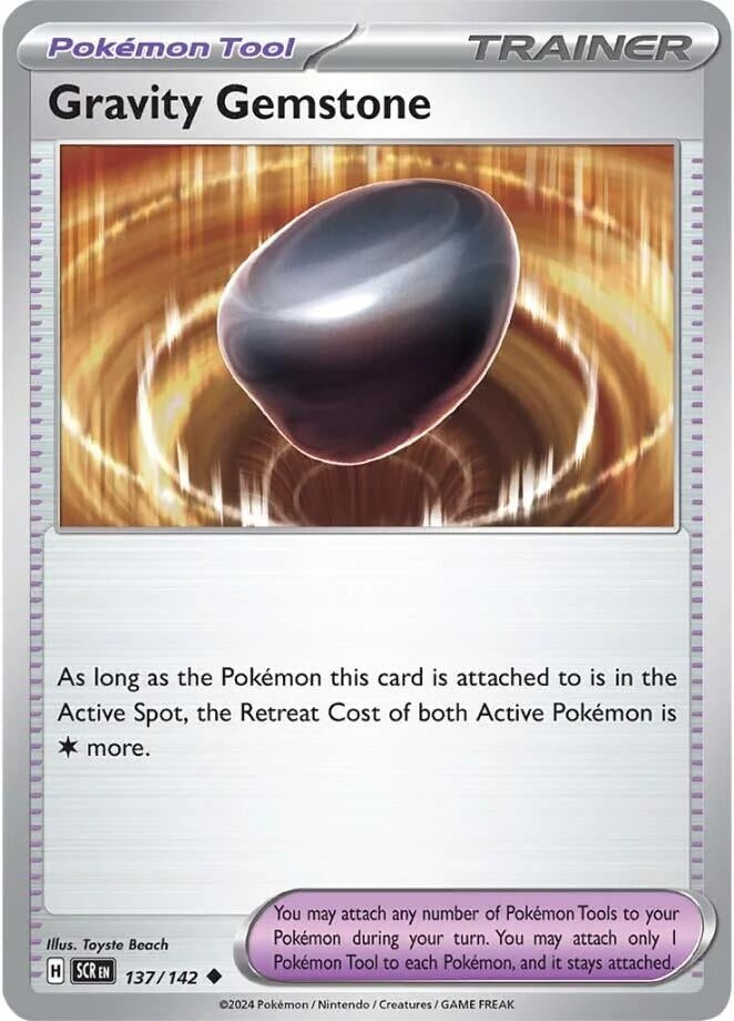 Image for Gravity Gemstone (137/142) (SV07: Stellar Crown) (SCR) - Pokemon