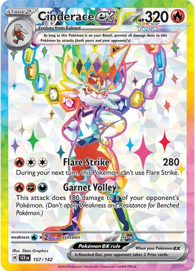 Image for Cinderace ex (157/142) (SCR) - Pokemon