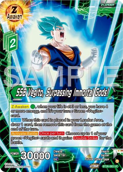 SSB Vegito, Surpassing Immortal Gods! - BT26-063