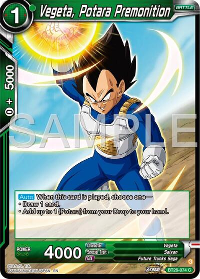 Vegeta, Potara Premonition - BT26-074