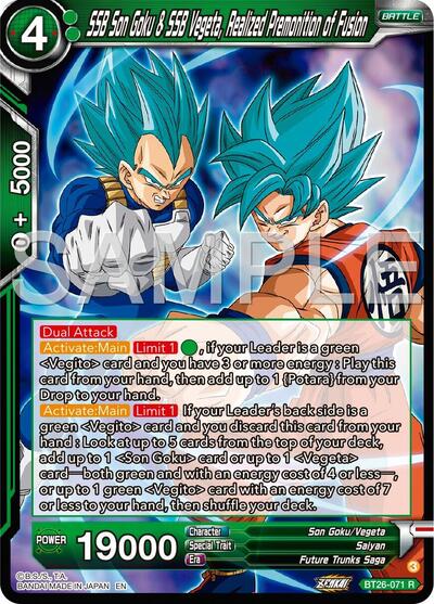 SSB Son Goku & SSB Vegeta, Realized Premonition of Fusion - BT26-071