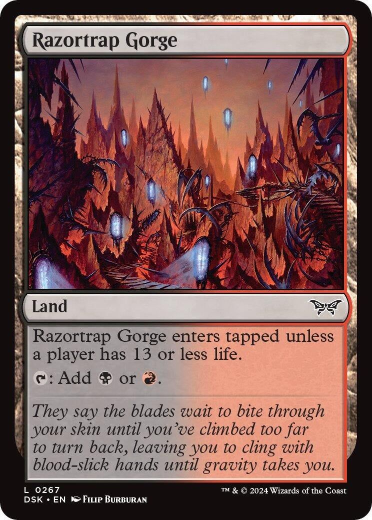 Image for Razortrap Gorge (267) (Duskmourn: House of Horror) - Magic: The Gathering