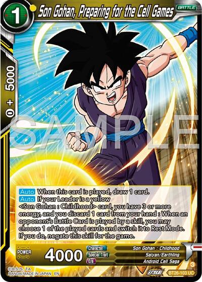 Son Gohan, Preparing for the Cell Games - BT26-103