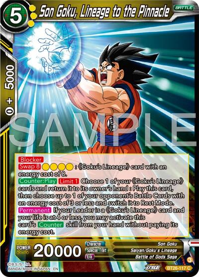 Son Goku, Lineage to the Pinnacle - BT26-117