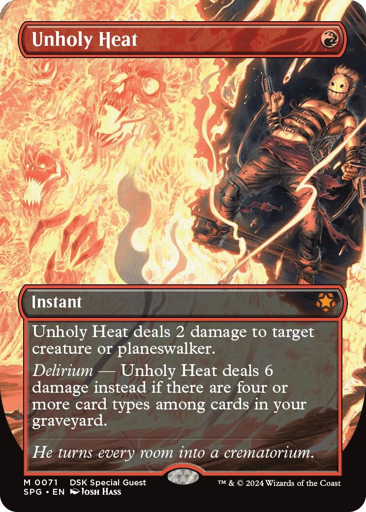 Image for Unholy Heat (Borderless) (71) (Special Guests) - Magic: The Gathering