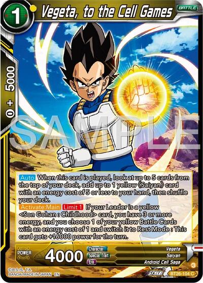 Vegeta, to the Cell Games - BT26-104