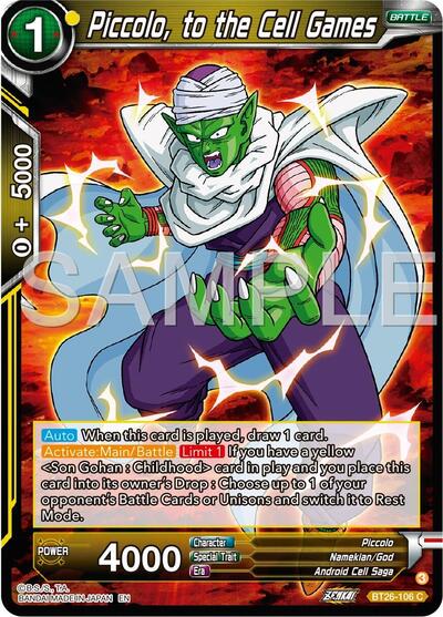 Piccolo, to the Cell Games - BT26-106