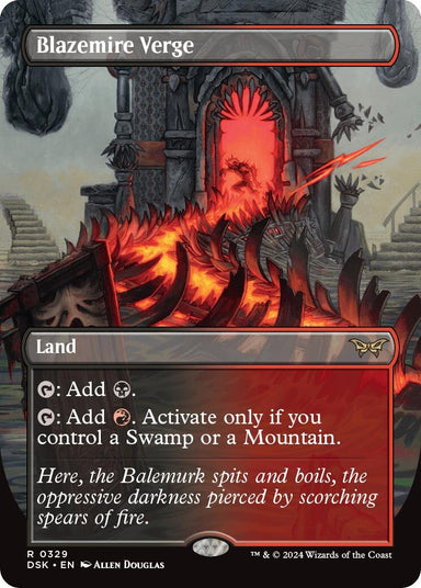 Image for Blazemire Verge (Borderless) (329) (Duskmourn: House of Horror) - Magic: The Gathering