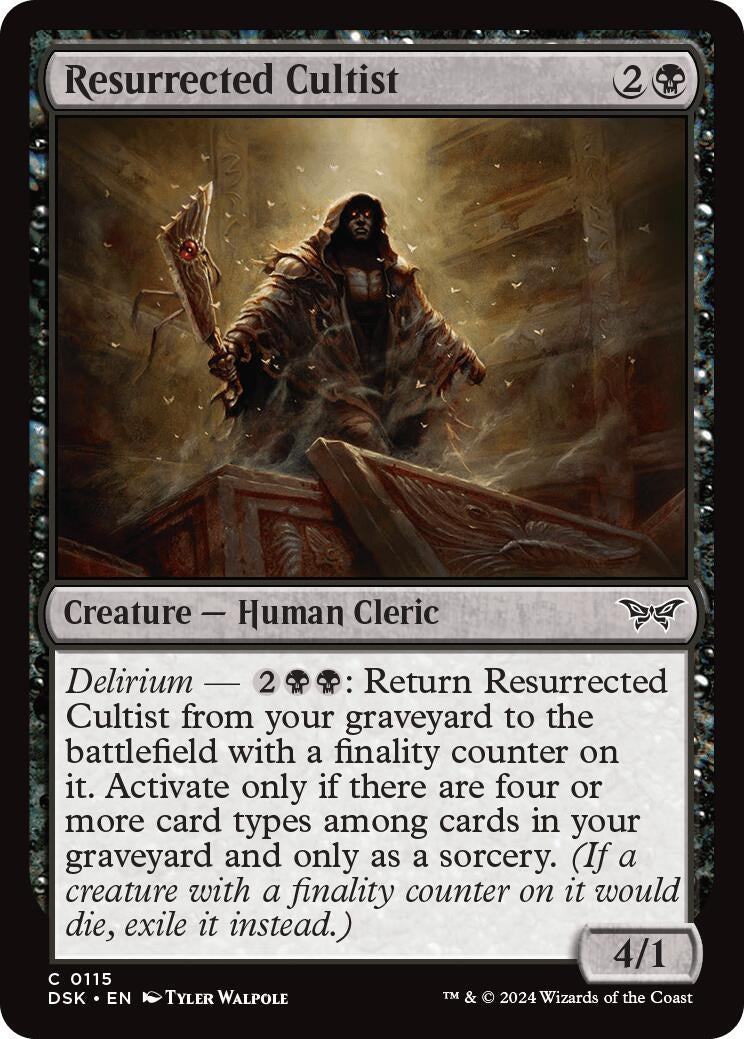 Image for Resurrected Cultist (115) (Duskmourn: House of Horror) - Magic: The Gathering
