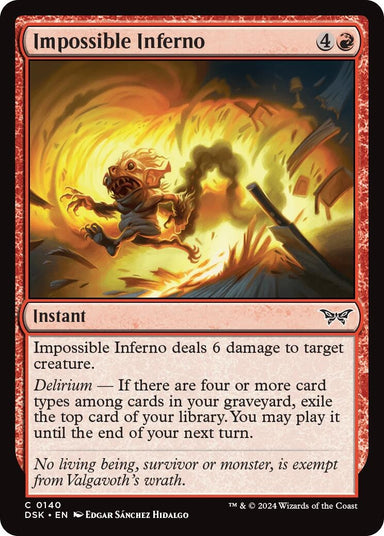 Image for Impossible Inferno (140) (Duskmourn: House of Horror) - Magic: The Gathering
