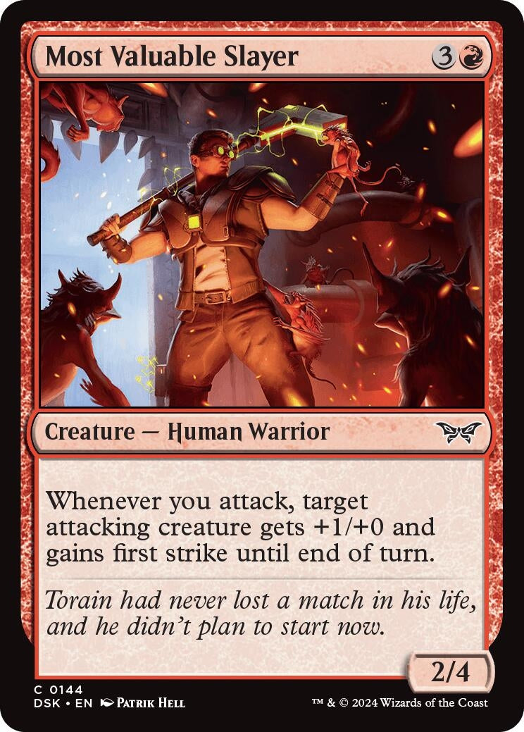 Image for Most Valuable Slayer (144) (Duskmourn: House of Horror) - Magic: The Gathering
