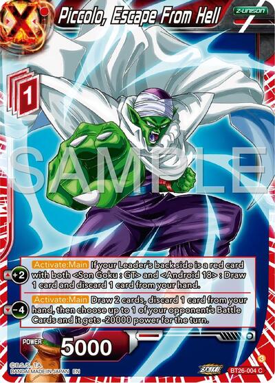 Piccolo, Escape From Hell - BT26-004