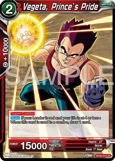 Vegeta, Prince's Pride - BT26-014