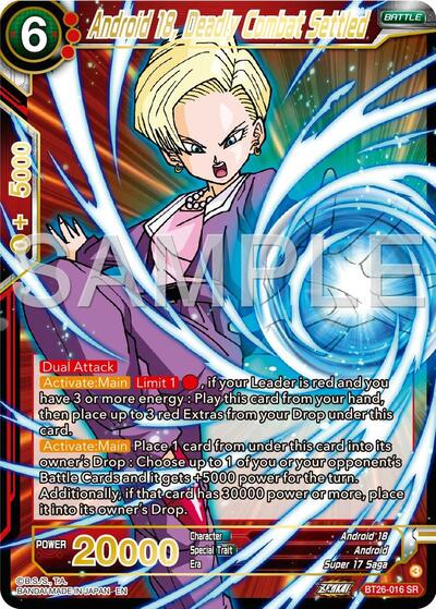 Android 18, Deadly Combat Settled - Bt26-016