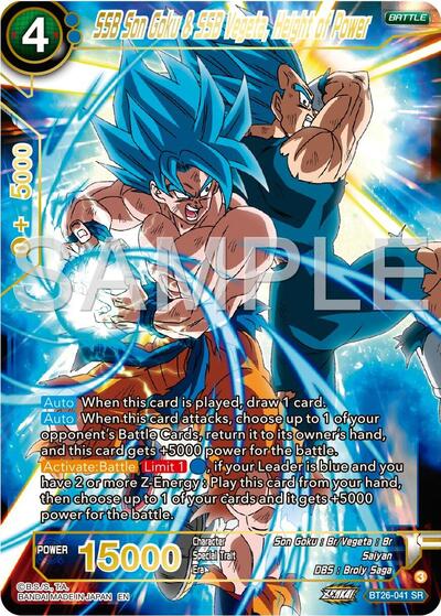 SSB Son Goku & SSB Vegeta, Height of Power - BT26-041