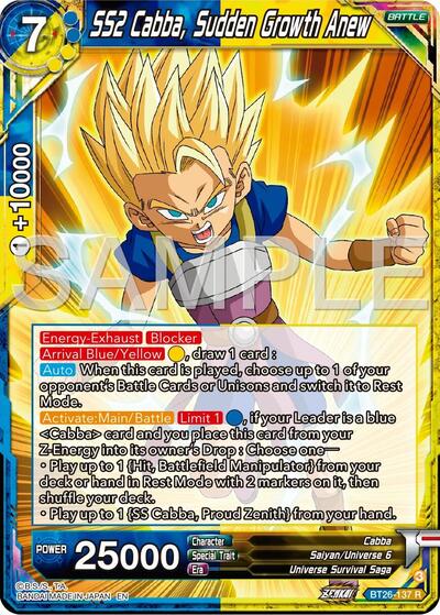 SS2 Cabba, Sudden Growth Anew - BT26-137