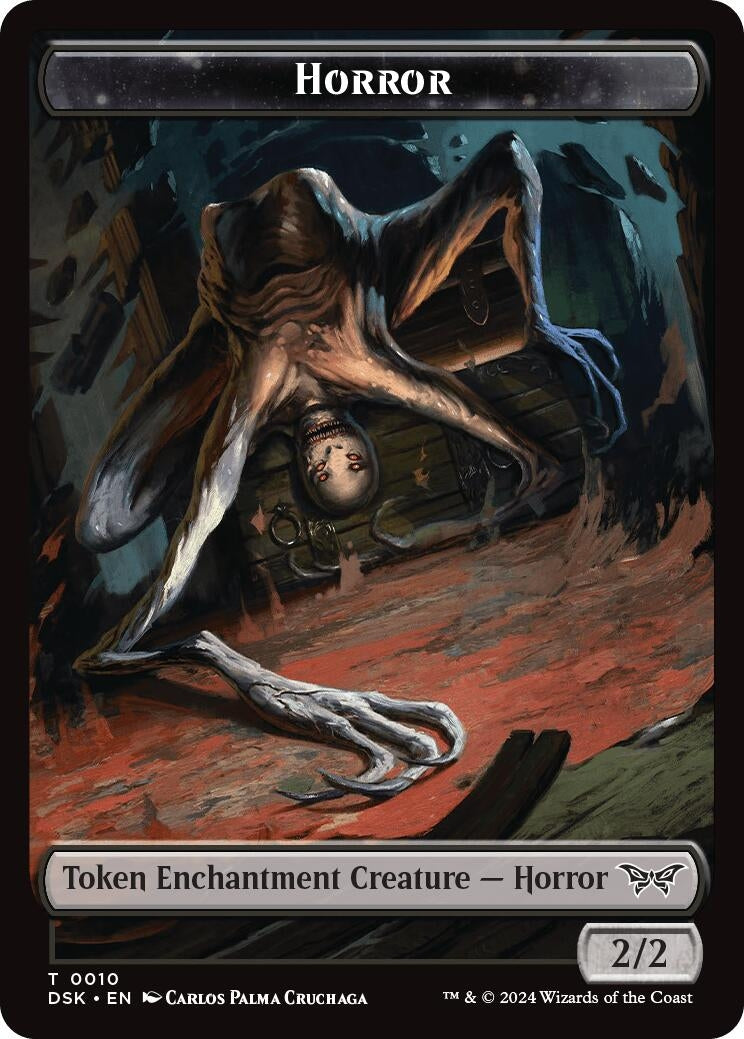 Image for Horror // Glimmer Double-Sided Token (10 // 4) - Magic: The Gathering