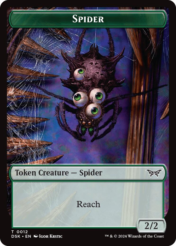 Image for Spider Token (12) (Duskmourn: House of Horror) - Magic: The Gathering