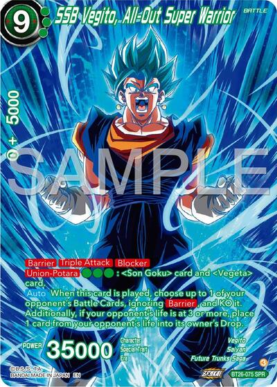 SSB Vegito, All-Out Super Warrior (SPR) - BT26-075