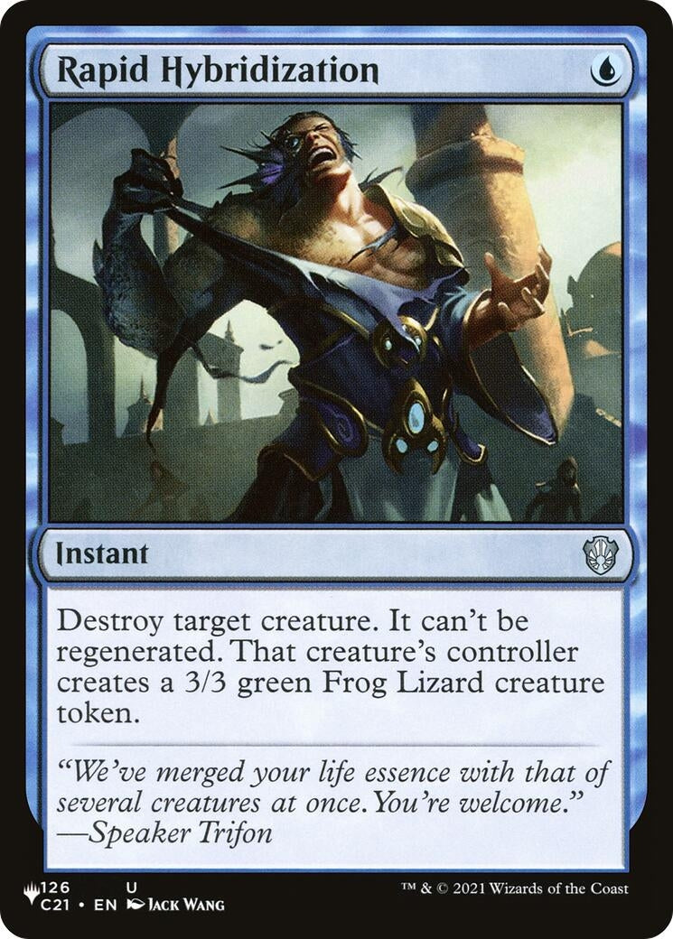Image for Rapid Hybridization (C21) (126/081) (The List Reprints) (LIST) - Magic: The Gathering