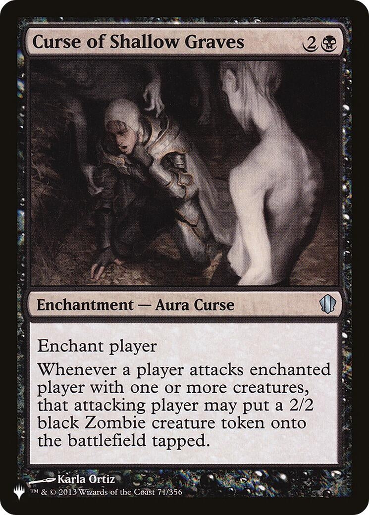 Image for Curse of Shallow Graves (71/356) (The List Reprints) (LIST) - Magic: The Gathering