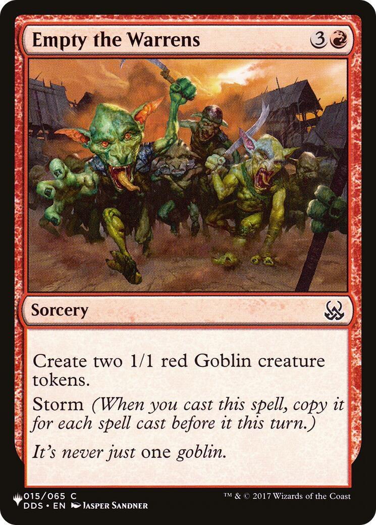 Image for Empty the Warrens (DDS) (015/065) (The List Reprints) (LIST) - Magic: The Gathering