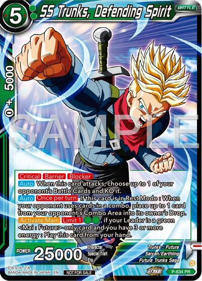 P-634  - SS Trunks, Defending Spirit (Zenkai Series Tournament Pack Vol.9)