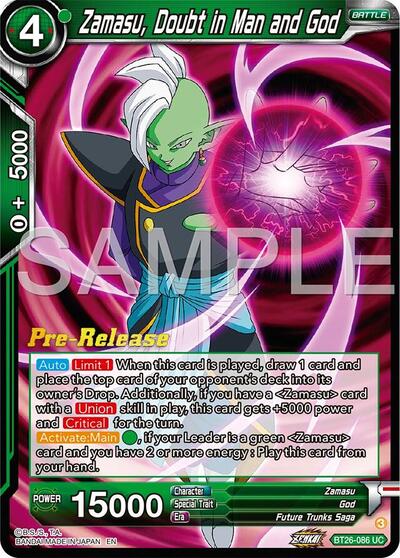 BT26-086 - PRE RELEASE STAMPED - Zamasu, Doubt in Man and God