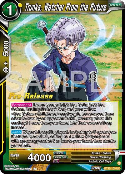 BT26-105 - PRE RELEASE STAMPED - Trunks, Watcher From the Future