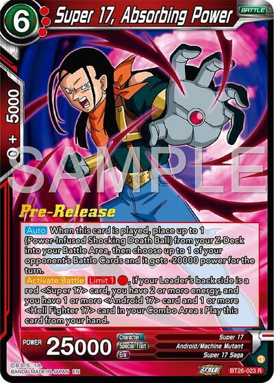 BT26-023 - PRE RELEASE STAMPED - Super 17, Absorbing Power